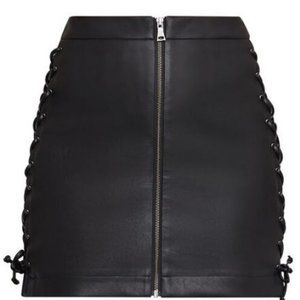 BCBG Faux Leather Mini Skirt Size Small - NEW!!!